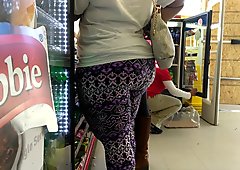 Phat bbw ass in purple leggings checkout