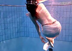 Special Czech teen hairy pussy in the pool