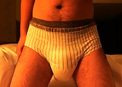 Power Piss in diaper after waking up bursting!