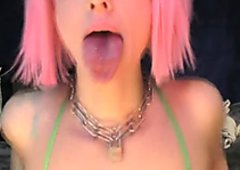 Large Tongue with messy spit with Abigail Dupree