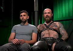 Kinky gay fetish fuck in the dungeon with hairy mature guys