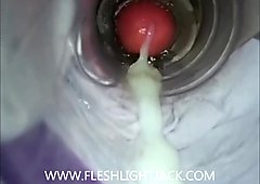 Chłopięcy geje sperma wewnątrz latarka