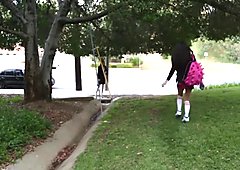 Naughty Latina Schoolgirl Punished and Squirting