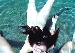 POVD - Jenna Reid gives underwater blowJob in pov