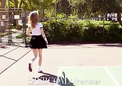 BAEB Blonde Anya Olsen fucked after tennis lesson
