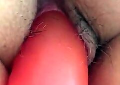 Pretty mIlf pussy getting opened and stretched