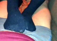Smelly Overknee Chaussettes Foot Too - Orgasme sous ses plantes des Pieds!