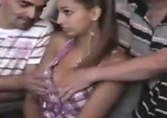 Sexy stunner groped in the cinema